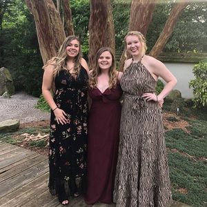 lulus’s burgundy maxi dress